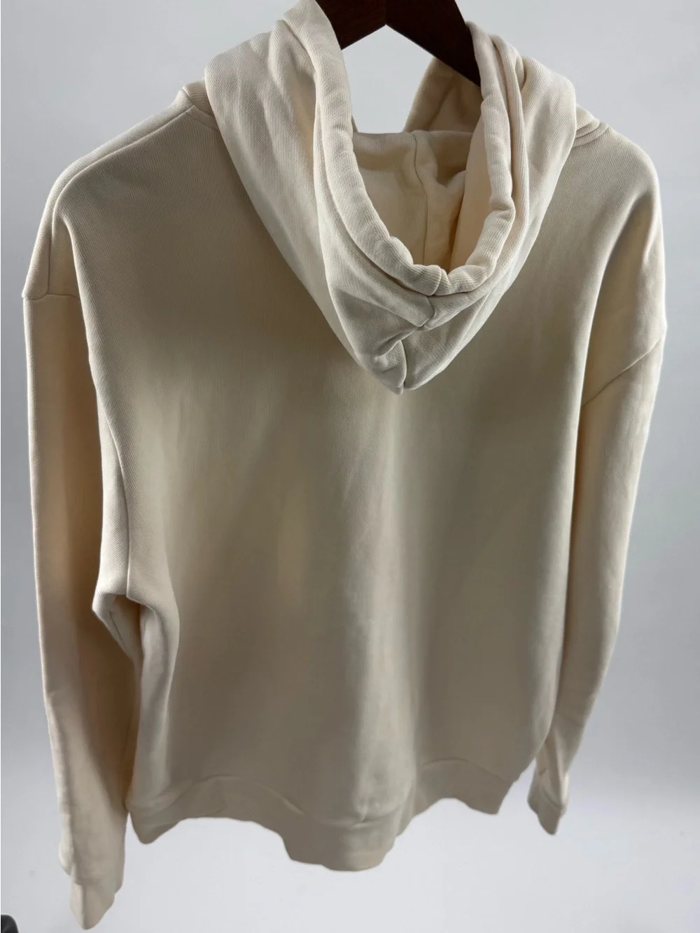 Gucci Cream Crewneck Hoodie with Black Logo